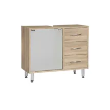 Möbel Kraft Waschbeckenunterschrank 66 x 58 x 29,5 cm Eiche