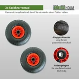 Baumarktplus 2x Sackkarrenrad Luftrad 260x85 3.00-4 75 mm 4PR Lagen mit Nadellager rot