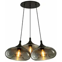 s.luce Cruet 3-flg. 28 cm Rauch/Rund/Glas