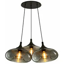 s.luce Cruet 3-flg. 28 cm Rauch/Rund/Glas