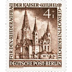 Briefmarkensatz „Wiederaufbau Kaiser-Wilhelm-Gedächtniskirche“