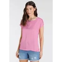LAURA SCOTT Shirtbluse, aus Satin und Jersey Laura Scott