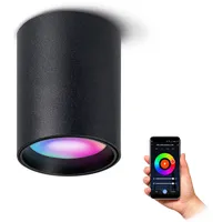 SSC-LUXon TOBI-S Spot Aufbaustrahler schwarz mit RGB WiFi LED