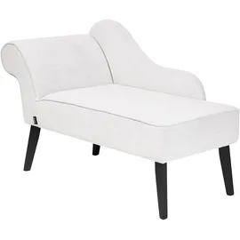 Beliani Chaiselongue Biarritz Polyester 118 x 77 x 60 cm Weiß/Schwarz