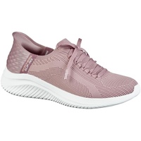 Skechers Slip-Ins-Ultra Flex 3.0, Damen Strick Sneakers, Sportschuhe in mauve, Air Cooled Memory Foam-Fußbett, anziehen ohne Hände zu gebrauchen