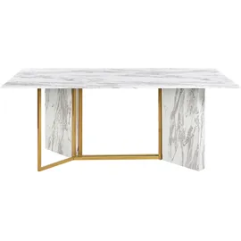 Beliani CALCIO 100 x 77 x 200 cm weiß/gold