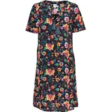 Viskose-Kleid, Druck fuchsia, 48