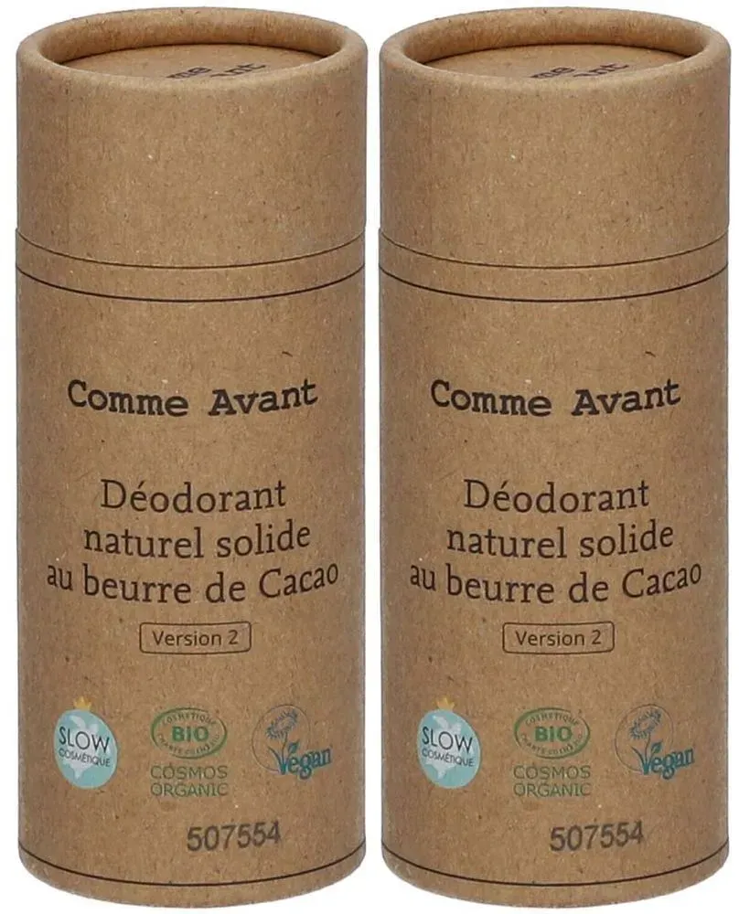 Comme Avant Natuurlijke Vaste Deodorant met Cacaoboter 2x50 g Roll-on