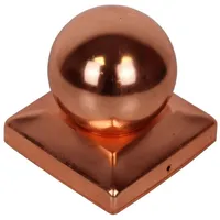 Holmwerk Pfostenkappe Kupfer 91 mm Kugel Abdeckkappe Für Pfosten 9x9cm