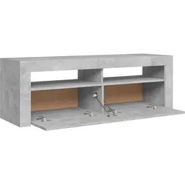 vidaXL TV-Schrank mit LED-Beleuchtung Betongrau 120x35x40 cm