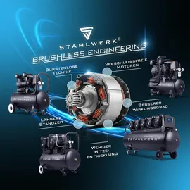 STAHLWERK ST-1010 Pro 10 bar 6,5 PS 4,8 kW 630 l/min 100 l