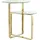 Kayoom Beistelltisch KAYOOM "Katris, Ausgefallenes Gestell aus stabilem Edelstahl", gold, B:59cm H:60cm T:59cm, Tischplatte: 100% Glas / Gestell: Edelstahl, Tische, Beistelltisch, ausgefallenes Gestelldesign aus Edelstahl, zwei Ablageflächen