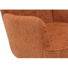 Mendler Lounge-Sessel HWC-K37 Chenille 75 x 80 x 75 cm orange mit Kissen