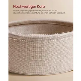 VASAGLE Beistelltisch beige, weiß 39,6 x 45,0 x 50,0 cm