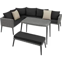 Tectake Pula Loungeset grau