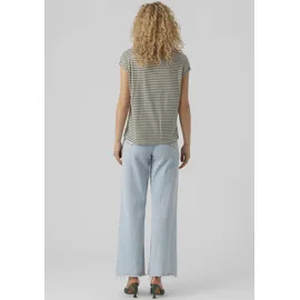Vero Moda VMAVA Plain SS TOP Laurel Wreath/Stripes:Pristine M