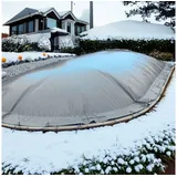 Evolution Aufblasbare Poolabdeckung Oval 490x300 cm Grau Überwinterung Luft Kissen Pool - Grau