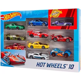 Mattel Hot Wheels Set mit 10 Fahrzeugen bunt 1:64
