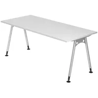 Bümö Schreibtisch Weiß, Nachbildung, Rechteckig, 180x72x80 cm, FSC Mix,
