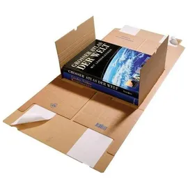 TransPak Medienverpackung Gigafix, 310 x 250 x 20-100 mm braun, mit Aufreißperf.
