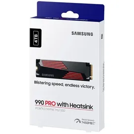 Samsung 990 PRO Heatsink PS5 4TB, Gaming Festplatte, Schwarz