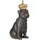 moritz Deko-Figur Mops Hunde-König mit Krone Sitz aus Polyresin Dekorations Idee Standdeko Tierwelt Statue Haustier Skulptur