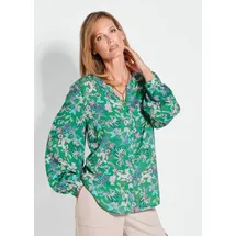 GOLDNER Florale Viskosebluse grün 20