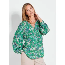 GOLDNER Florale Viskosebluse grün 20