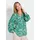 GOLDNER Florale Viskosebluse grün 20