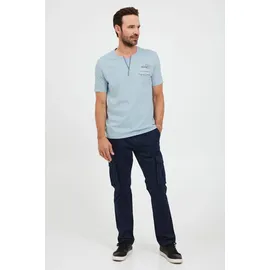 FQ1924 Henleyshirt FQ1924 "Henleyshirt FQRudolf", Herren, Gr. M, blau (chambray blau), Obermaterial: 100% Baumwolle CO., Shirts