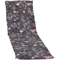 BEO Liegenauflage 193 x 60 x 6 cm grau mit Blumen