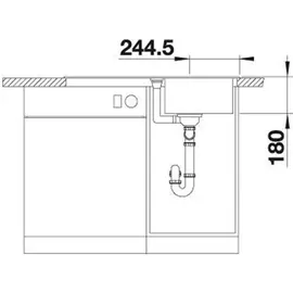 Blanco Favum 45 S Einbau reversibel vulkangrau (527266)