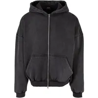 URBAN CLASSICS Heavy Sand Washed 90's Zip Hoody Kapuzenpullover,