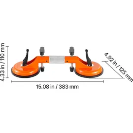 Vevor Nahtloser Naht Setter 2er-Pack Granit-Nahtverbinder mit 125 mm Vakuum-Saugnäpfen, zum Verbinden & Nivellieren von Nähten, 180° verstellbar, Ideal für Fliesen, Steine, Marmorplatten