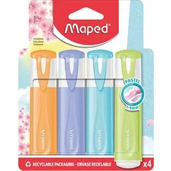 maped Fluo Peps pastell Textmarker farbsortiert, 4 St.