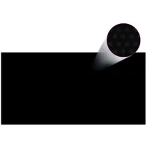 vidaXL Poolabdeckung Schwarz 732x366 cm