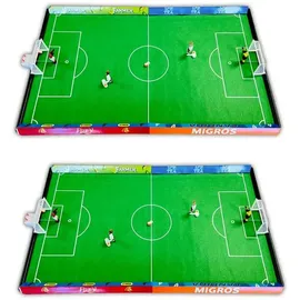 Tipp-Kick 2er Set Migros Tipp-Kick Mania Tischfußball mit 4 Kicker & Torwart fußball Spiel