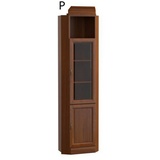 JVmoebel Vitrine Klassische Bar Schrank Sammlerschrank Sammlervitrine Glasschrank Blau Made in Europa braun