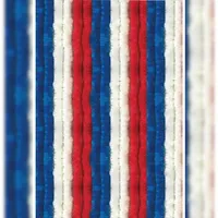 arsvita Flauschvorhang 160 x 185 cm rot/weiß/blau
