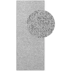 Bt Carpet Wolly Läufer – Wohnzimmerteppich Flachgewebe Kurzflor Woll-Optik Wolle Skandi-Look Esszimmer, Wohnzimmer, Kinderzimmer, Schlafzimmer – Grau, 80x300cm