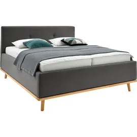 Musterring Polsterbett Delphi Variante A ¦ grau ¦ Maße (cm): B: 178 H: 118