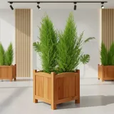 MuCoLa - Blumentopf Blumenständer Blumenkasten Eckig Blumen Dekoration Pflanztrog Holz