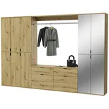 inn.furn Garderoben-Set Eiche 273 cm - Naturbelassen