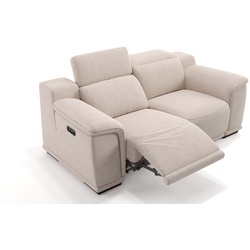 Designsofa MONTEFINO 2-Sitzer Stoffcouch Stoffsofa - beige