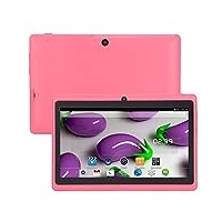 Q88 7 Zoll Kinder Tablet für Android, mit 8 GB ROM, Sicherheits Augenschutz Bildschirm, Unterstützung für WiFi, Bluetooth, Dual-Kamera, Unterstützung für Bildung, Spiele.(Rosa)