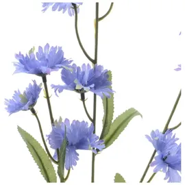 Decoris Kunstblumen Kornblume am Stiel 55cm blau