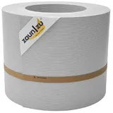 zaunzu® zaun|zu® Sichtschutzstreifen Rille PP für Doppelstabmatten Zaun Lichtgrau 26m
