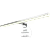 SSC-LUXon LEVA 3-in-1 Design Bad Spiegelleuchte 50cm LED warmweiß 9W 230V IP44 chrom glänzend, Stückzahl:1er Set