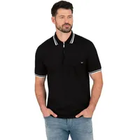 Trigema Poloshirt TRIGEMA "TRIGEMA mit Reißverschluss«, Gr. 5XL, schwarz Herren Shirts Kurzarm
