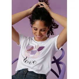 Aniston CASUAL T-Shirt mit Luftballons bedruckt Braun/Gelb/Lila/Orange/Rosa/Schwarz/Weiß 40